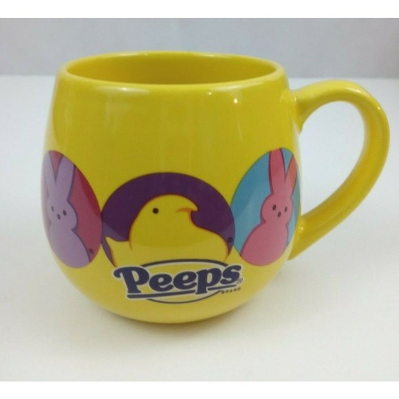 2021 Just Born Frankford Candy Candy Yellow Peeps Coffee Cup 3.5" Tall - Picture 1 of 7